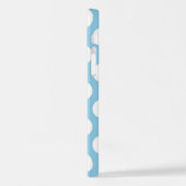 Coque iPhone 12 Pois Bleus, Motif Pointe Polka, Points, Pointe (Côté gauche)