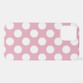 Coque iPhone 12 Pois roses, Motif Pointe Polka, Points, Pointe (Verso Horizontal)