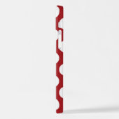 Coque iPhone 12 Pois rouges, Motif à points polka, points, pointil (Côté gauche)