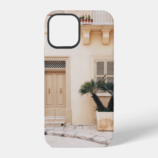 Coque iPhone 12 Potter plante près d'une maison en béton (Verso)