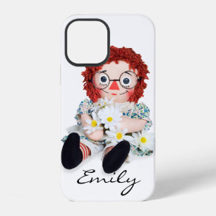 Coque iPhone 12 Poupée de chiffon avec des pâquerettes