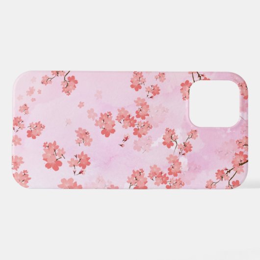 Coque iPhone 12 Pro 1Fleur de cerise (Verso Horizontal)