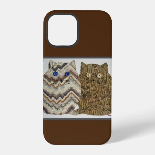 Coque iPhone 12 Pro 2 chats gras #1 (Verso)