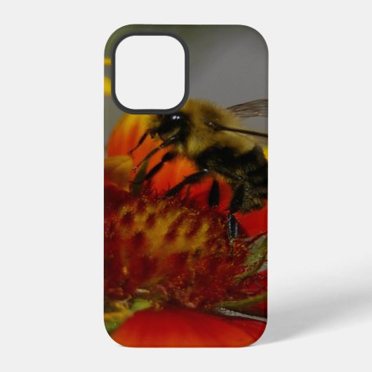 Coque iPhone 12 Pro Abeille et fleurs (Verso)