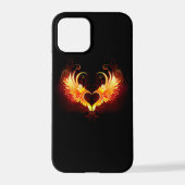 Coque iPhone 12 Pro Angel Fire Heart with Wings (Verso)