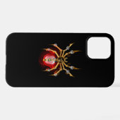Coque iPhone 12 Pro Araignée en vapeur noire (Verso Horizontal)