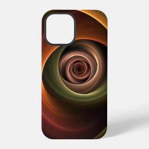 Coque iPhone 12 Pro Art fractal moderne couleurs chaudes abstrait en s