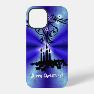 Coque iPhone 12 Pro Avent, magie de Noël sur bleu