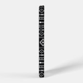 Coque iPhone 12 Pro Aztec blanc gris noir Motifs mélangés Motif (Côté droit)