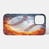 Coque iPhone 12 Pro Balle de baseball (Verso Horizontal)