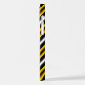 Coque iPhone 12 Pro Bandes arc-en-ciel blanc jaune (Côté gauche)