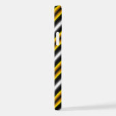 Coque iPhone 12 Pro Bandes arc-en-ciel blanc jaune (Côté droit)