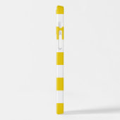 Coque iPhone 12 Pro Bandes Jaunes, Motif Gratté, Lignes, Votre Nom (Côté gauche)