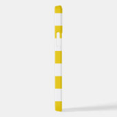 Coque iPhone 12 Pro Bandes Jaunes, Motif Gratté, Lignes, Votre Nom (Côté droit)