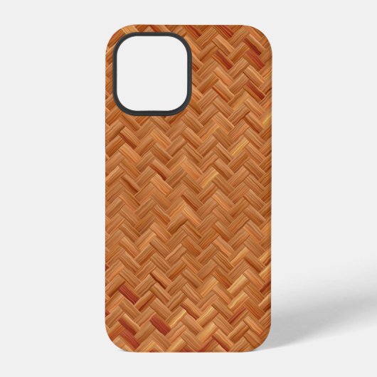 Coque iPhone 12 Pro Boho Wicker Rattan Panier (Verso)