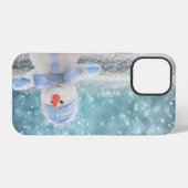 Coque iPhone 12 Pro Bonhomme de neige (Verso Horizontal)
