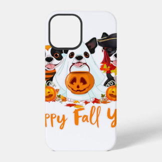 Coque iPhone 12 Pro Boston Terrier Amoureux des chiens Fall Yall Hallo