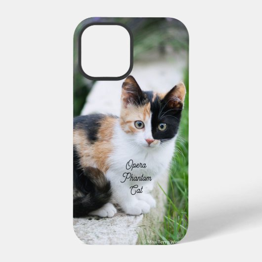 Coque iPhone 12 Pro Chat Fantôme de l'Opéra (Verso)