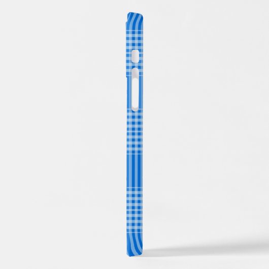 Coque iPhone 12 Pro Checks-tartan-plaid-blue-wallpaper (Côté gauche)
