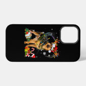 Coque iPhone 12 Pro Chien de Noël berger (Verso Horizontal)