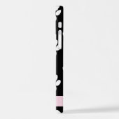 Coque iPhone 12 Pro Chien Paws, White Paws, Gold Hearts, Votre Nom (Côté gauche)