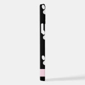 Coque iPhone 12 Pro Chien Paws, White Paws, Gold Hearts, Votre Nom (Côté droit)