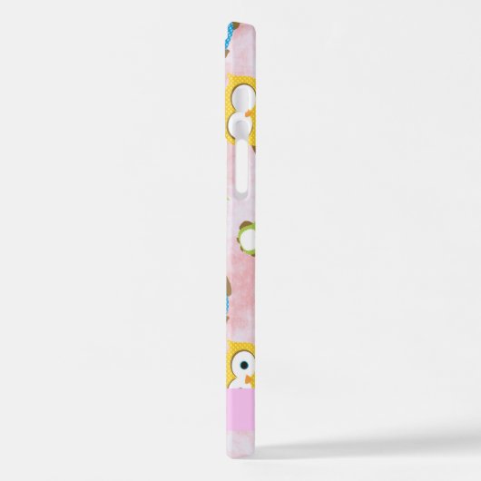 Coque iPhone 12 Pro Chouettes mignonnes, Chouette Motif, Chouettes col (Côté gauche)