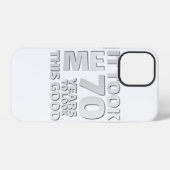 Coque iPhone 12 Pro Citation drôle de 70 ans (Verso Horizontal)