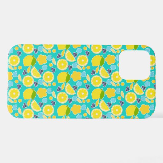 Coque iPhone 12 Pro Citron d'été moderne (Verso Horizontal)