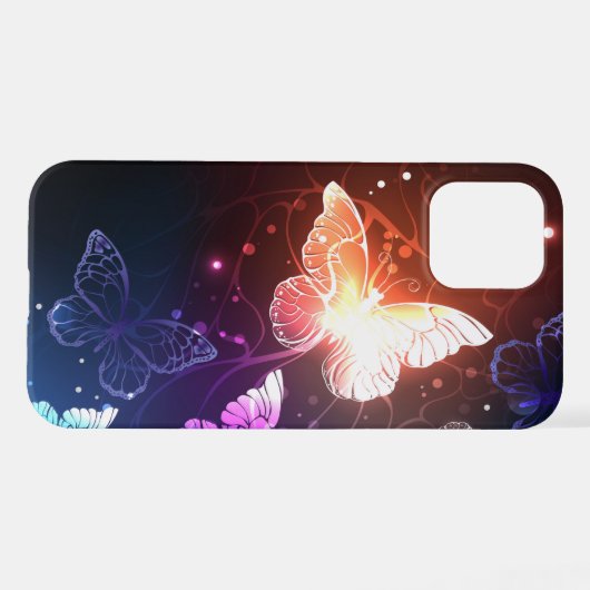 Coque iPhone 12 Pro Clowing Night Butterflies (Verso Horizontal)