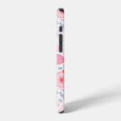Coque iPhone 12 Pro Coeurs Et Fleurs (Côté gauche)