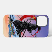 Coque iPhone 12 Pro Combattant à l'épée (Verso Horizontal)