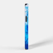 Coque iPhone 12 Pro Conception de couleur Abstraite bleue solide (Côté droit)