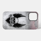 Coque iPhone 12 Pro Crânes sur des ailes noires (Verso Horizontal)