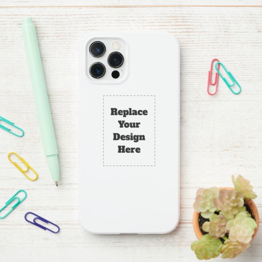 Coque iPhone 12 Pro Créez votre propre blanc  (Sur le bureau)