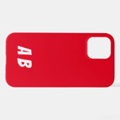 Coque iPhone 12 Pro Customisé Classic Moderne Style Nom Rouge (Verso Horizontal)