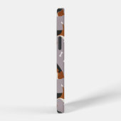 Coque iPhone 12 Pro Cute Beagles Paws and Bones Gray (Côté droit)