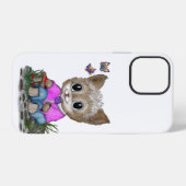 Coque iPhone 12 Pro Cute Kitty Chat et Papillon (Verso Horizontal)