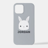 Coque iPhone 12 Pro Cute Little Bunny Rabbit with Personalized (Verso)