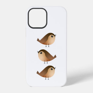 Coque iPhone 12 Pro Dessin animé d'oiseau moineau mignon