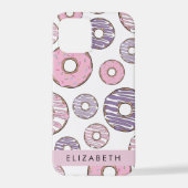 Coque iPhone 12 Pro Donuts Roses, Donuts Violets, Saupoudrages, Votre  (Verso)