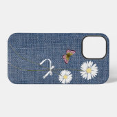 Coque iPhone 12 Pro Étui Case-Mate iPhone à motif marguerites sur deni (Verso Horizontal)