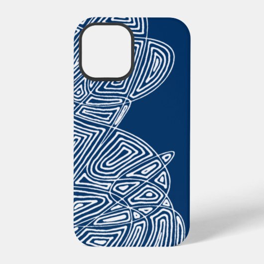 Coque iPhone 12 Pro Étui iPhone Blue Waves (Verso)