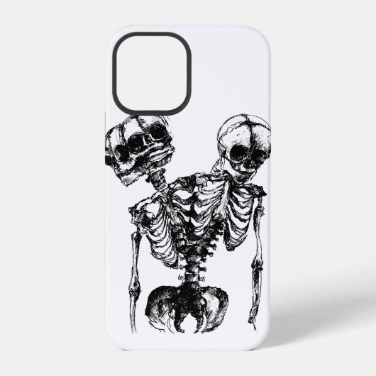 Coque iPhone 12 Pro Étui pour iPhone squelette Dark Aesthetic (Verso)