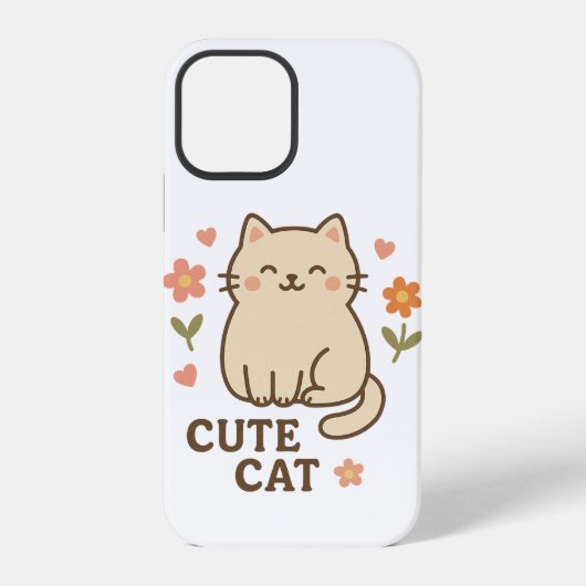 Coque iPhone 12 Pro Félin en fleurs (Verso)