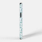 Coque iPhone 12 Pro Feuille Damask Motif Turquoise (personnalisé) (Côté droit)
