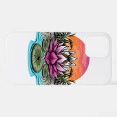 Coque iPhone 12 Pro Fleur Lotus (Verso Horizontal)