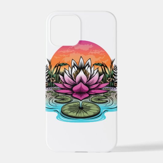 Coque iPhone 12 Pro Fleur Lotus (Verso)