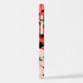 Coque iPhone 12 Pro Fleur rouge aquarelle (Côté gauche)