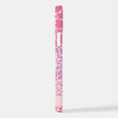 Coque iPhone 12 Pro Fleurs Dahlia Roses, Motif De Fleurs, Votre Nom (Côté droit)